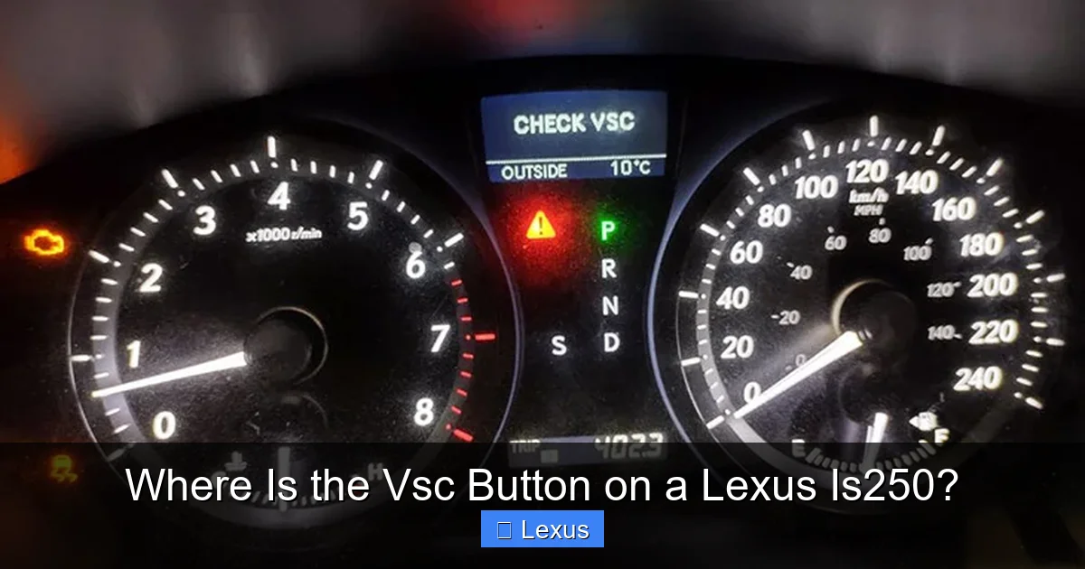 Where Is the Vsc Button on a Lexus Is250?