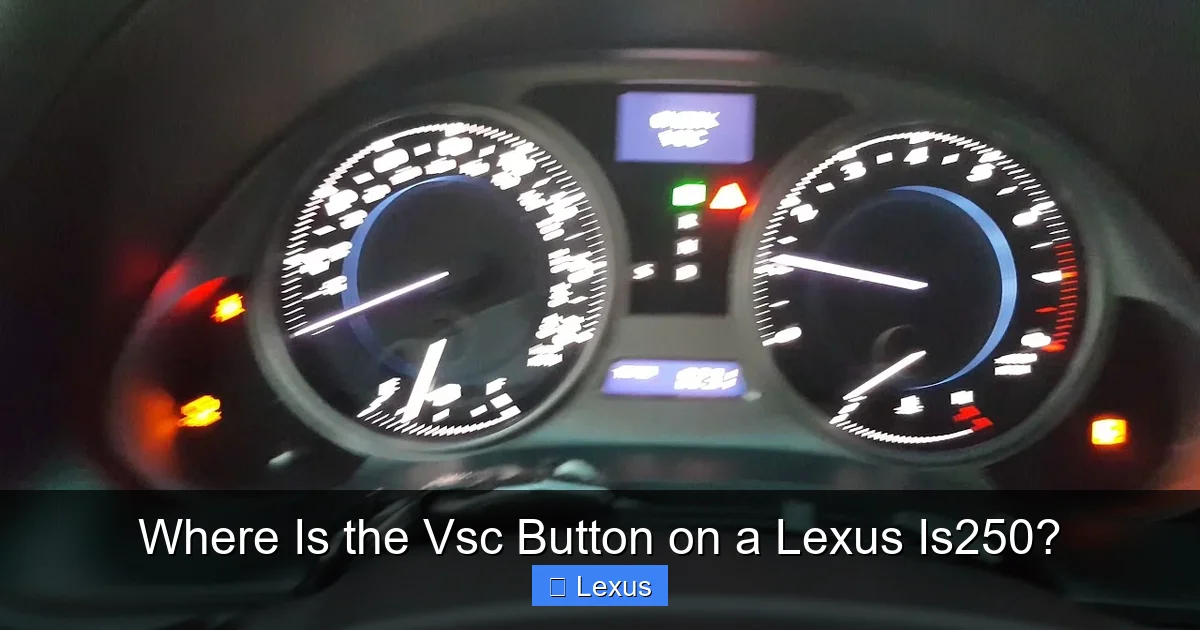 Where Is the Vsc Button on a Lexus Is250?