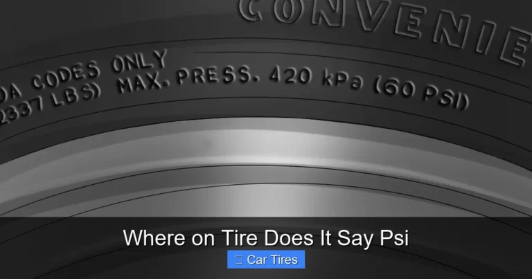 Where on Tire Does It Say Psi