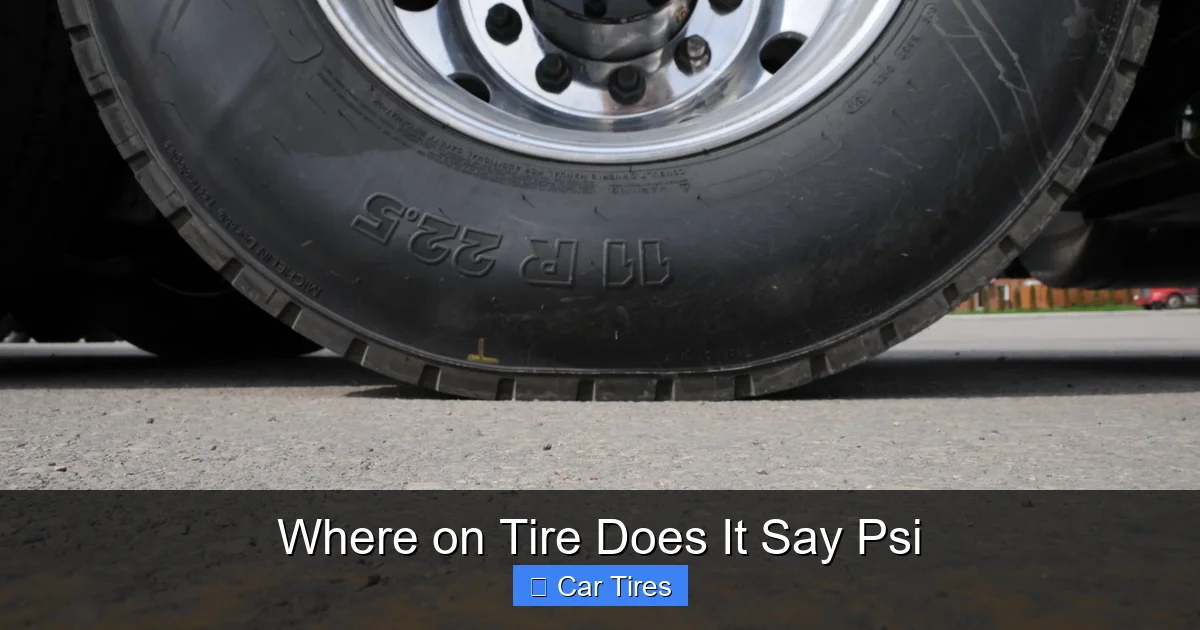 Where on Tire Does It Say Psi