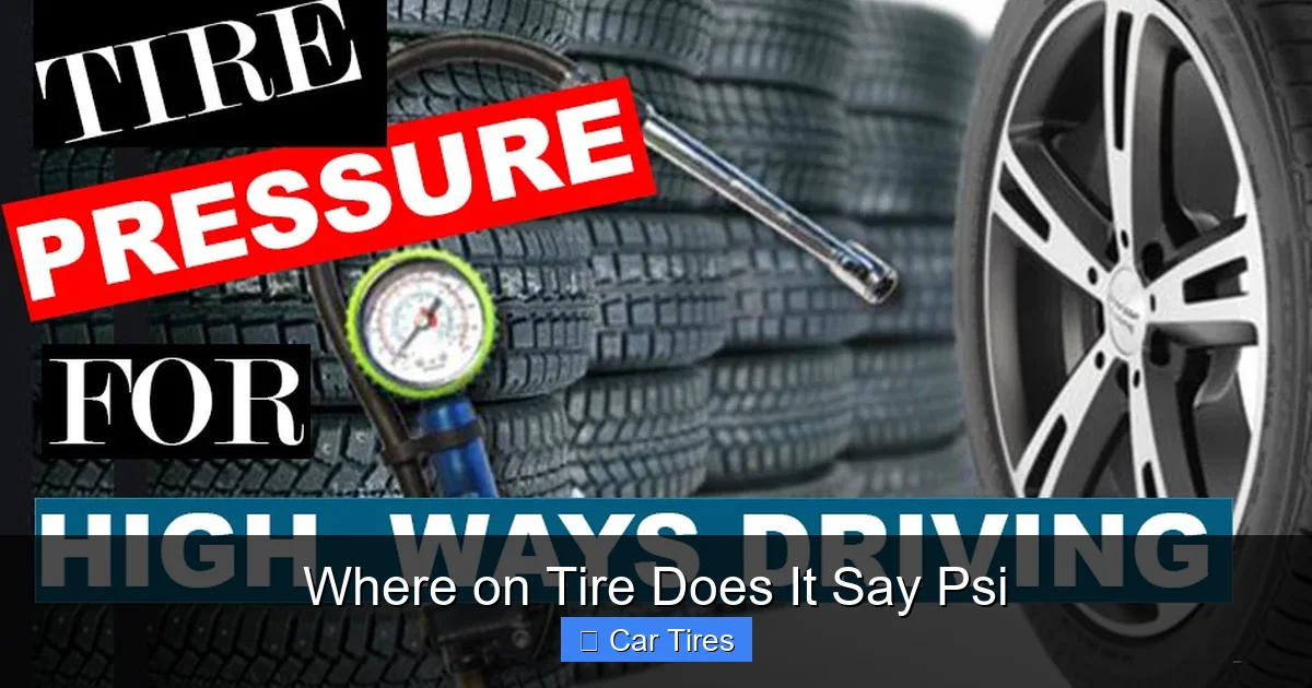 Where on Tire Does It Say Psi