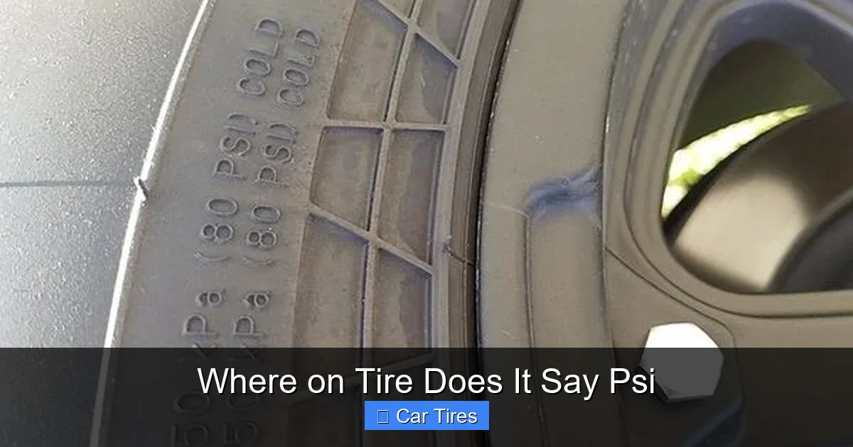Where on Tire Does It Say Psi