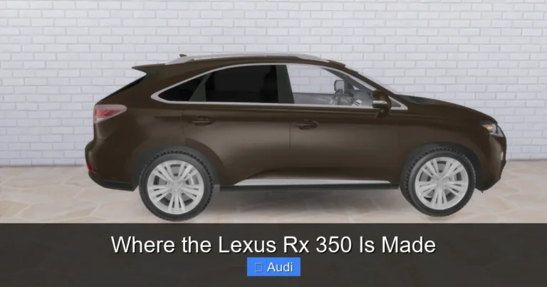 Where the Lexus Rx 350 Is Made