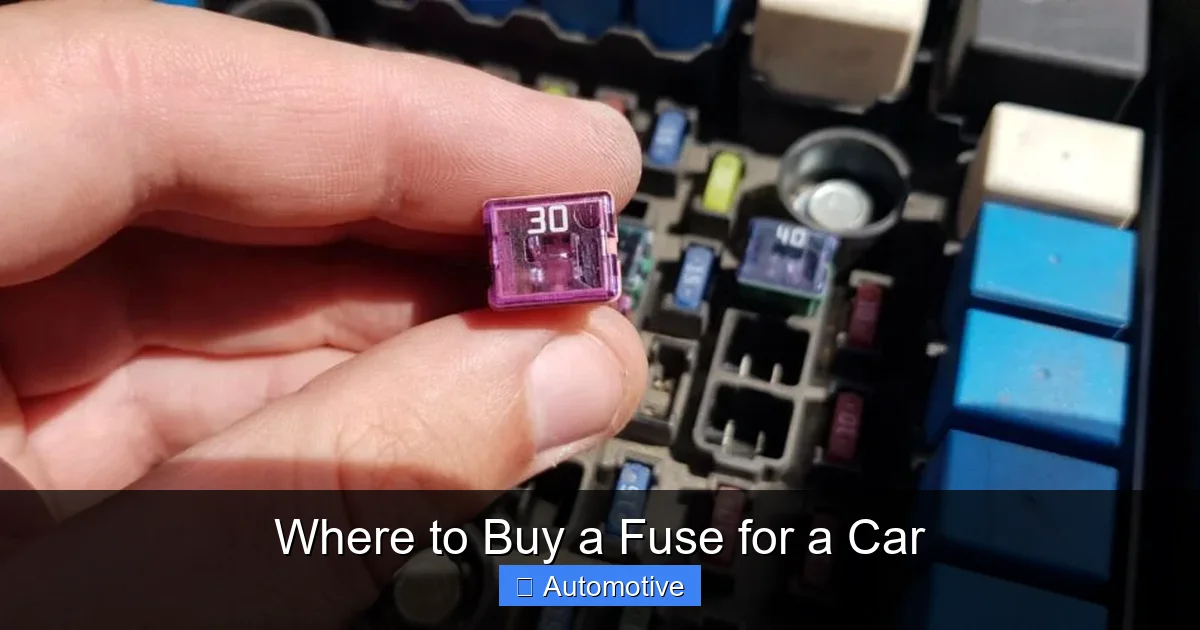Where to Buy a Fuse for a Car