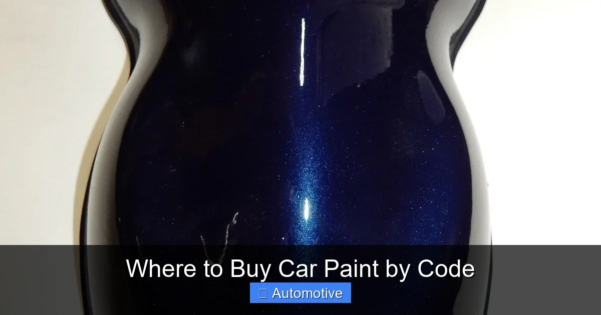 Where to Buy Car Paint by Code
