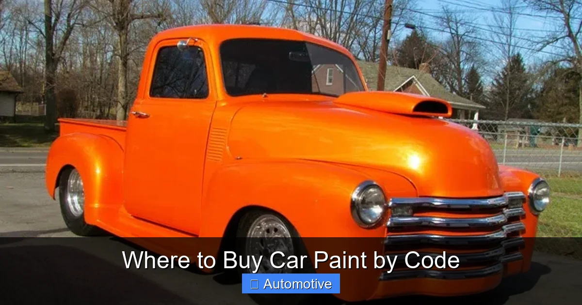 Where to Buy Car Paint by Code