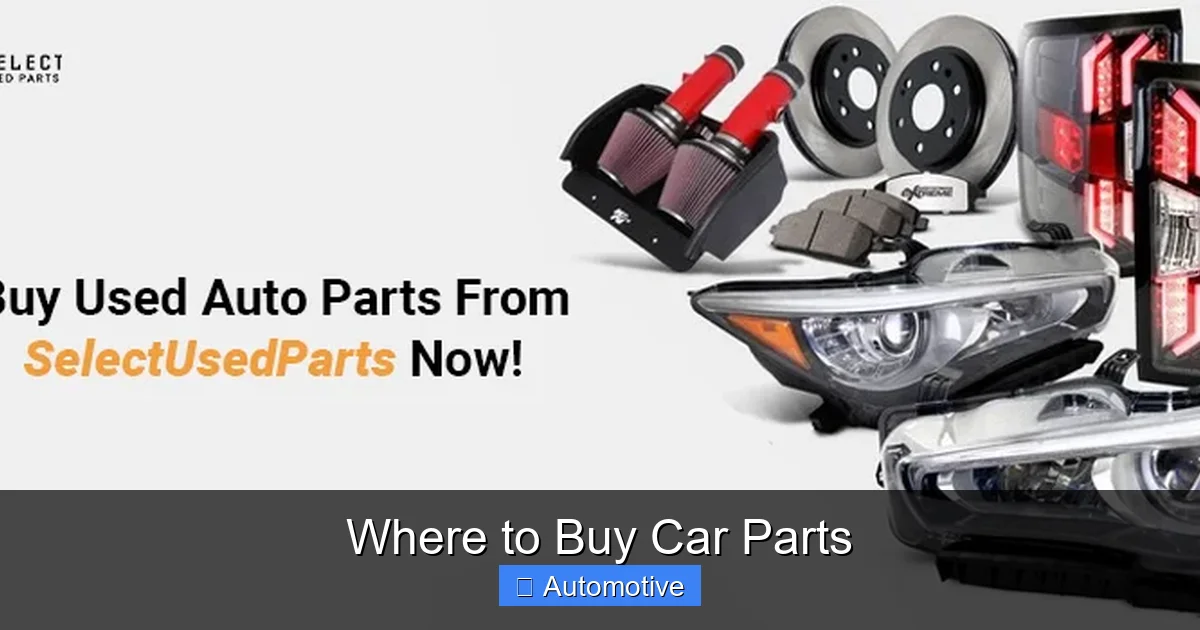 Where to Buy Car Parts