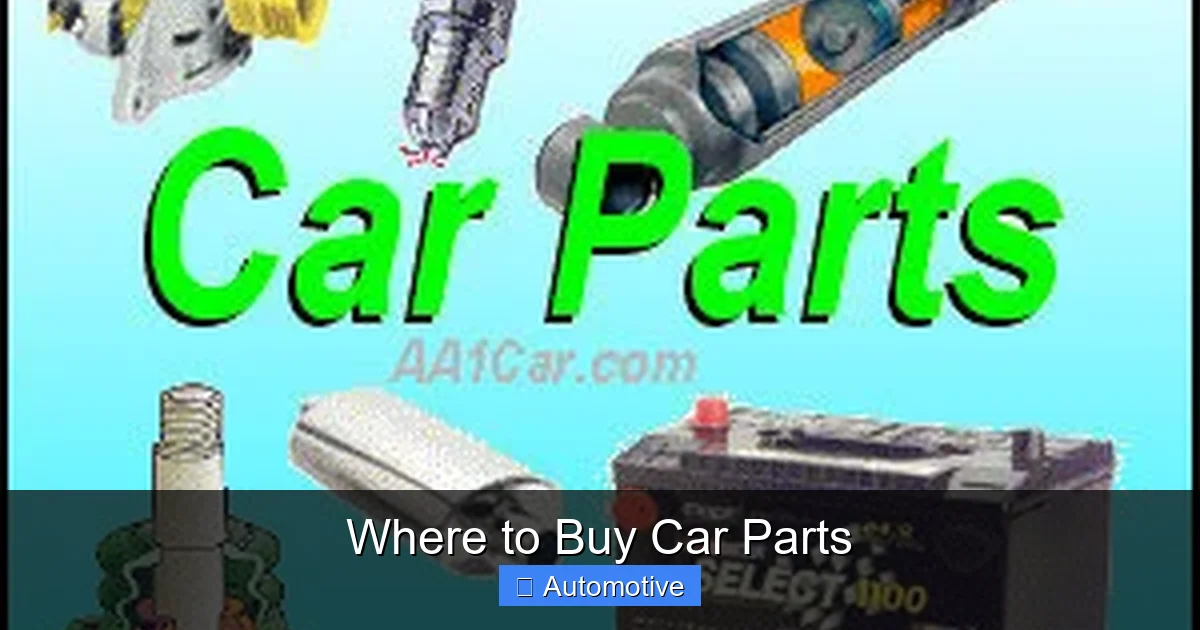 Where to Buy Car Parts