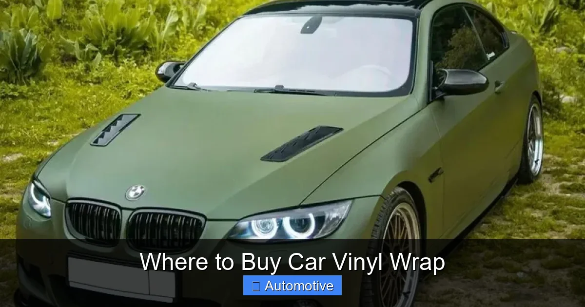 Where to Buy Car Vinyl Wrap
