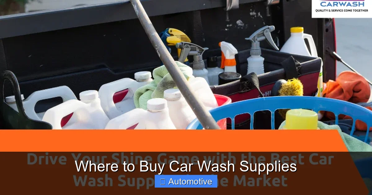 Where to Buy Car Wash Supplies