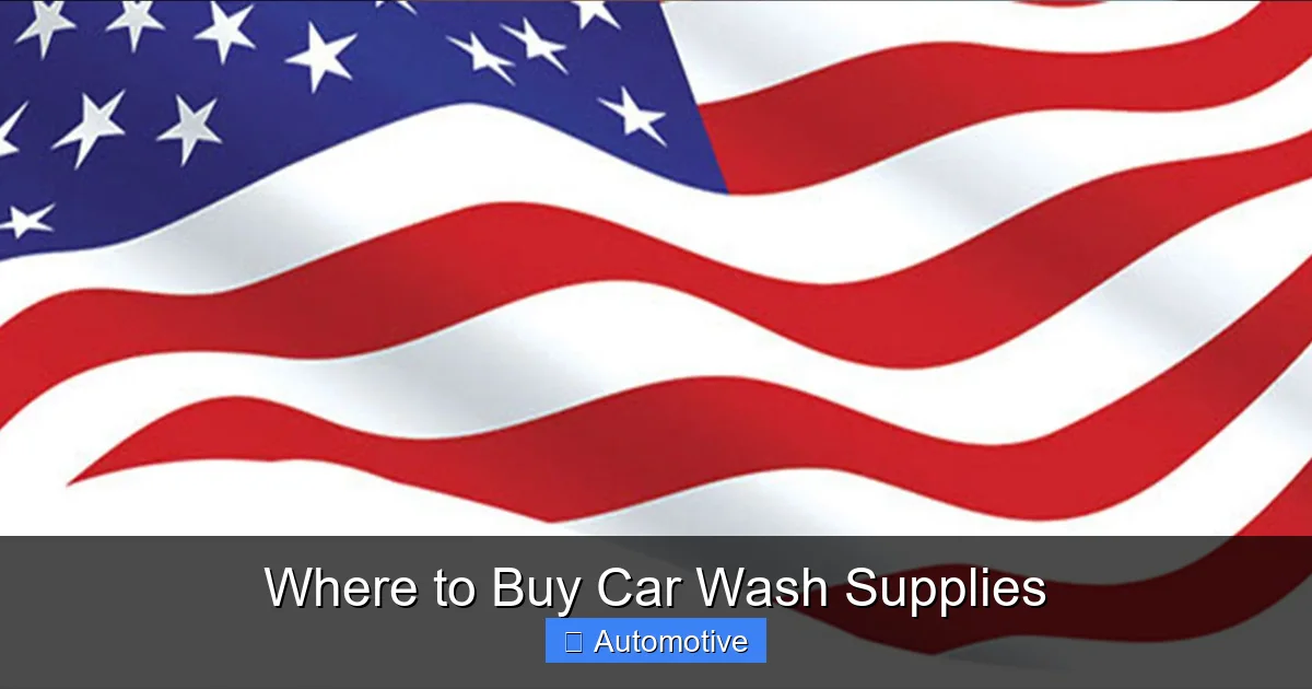 Where to Buy Car Wash Supplies