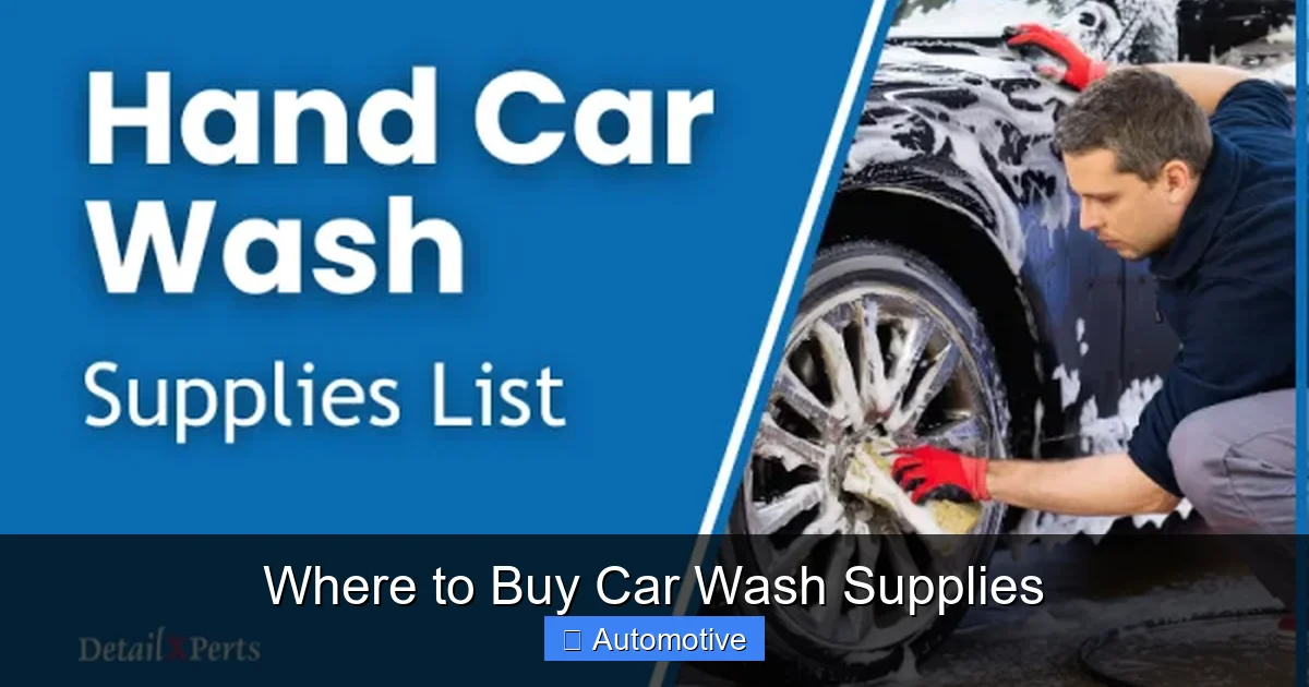 Where to Buy Car Wash Supplies