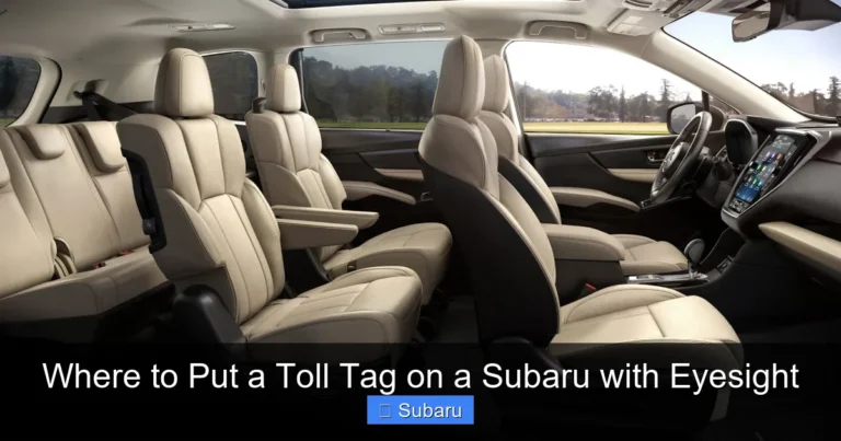 Where to Put a Toll Tag on a Subaru with Eyesight