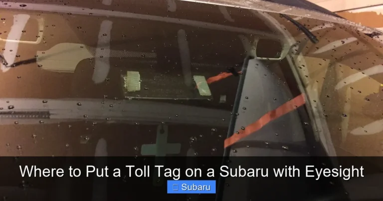 Where to Put a Toll Tag on a Subaru with Eyesight