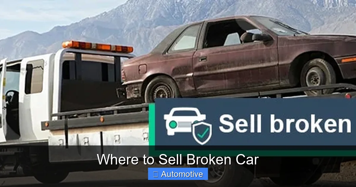 Where to Sell Broken Car