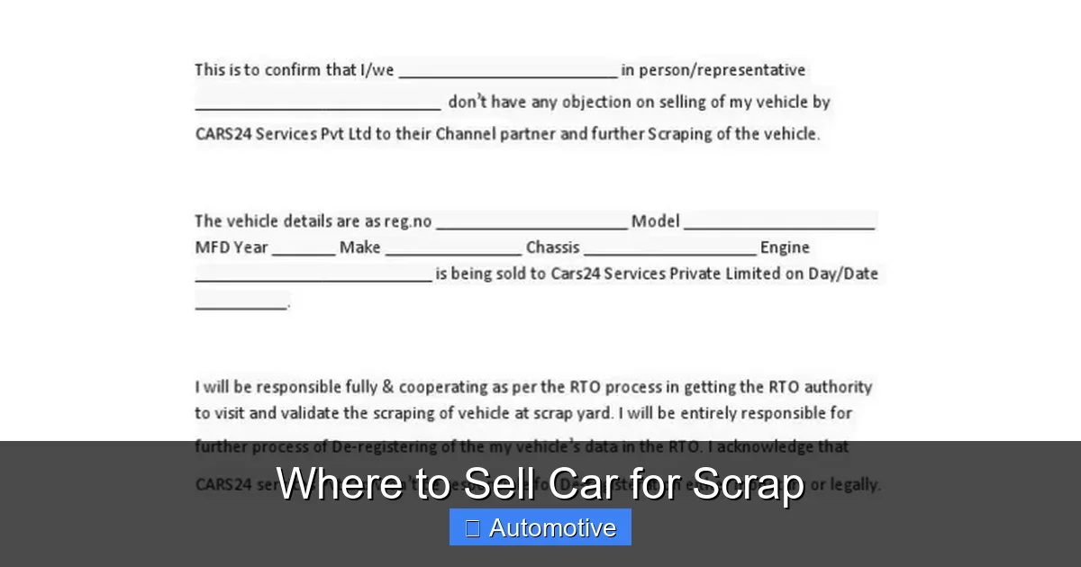 Where to Sell Car for Scrap