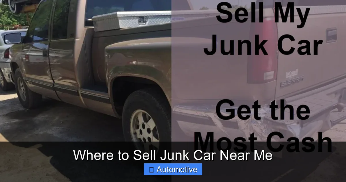 Where to Sell Junk Car Near Me
