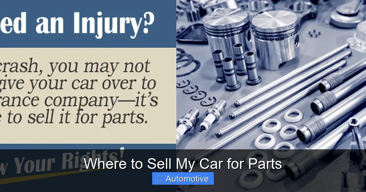 Where to Sell My Car for Parts