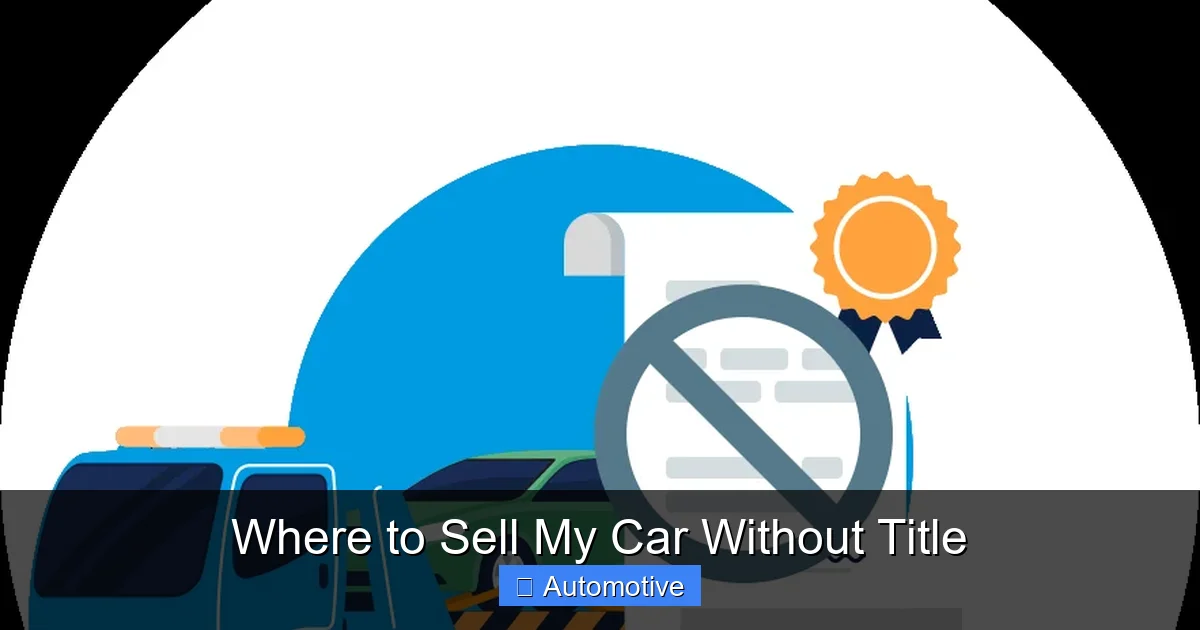 Where to Sell My Car Without Title