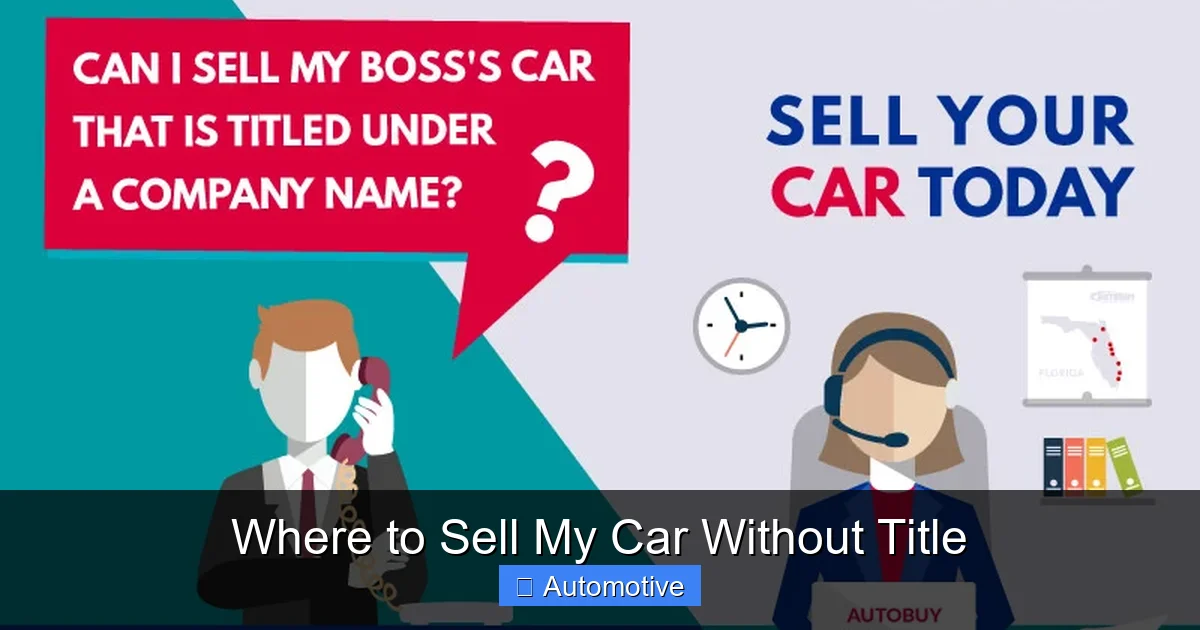 Where to Sell My Car Without Title