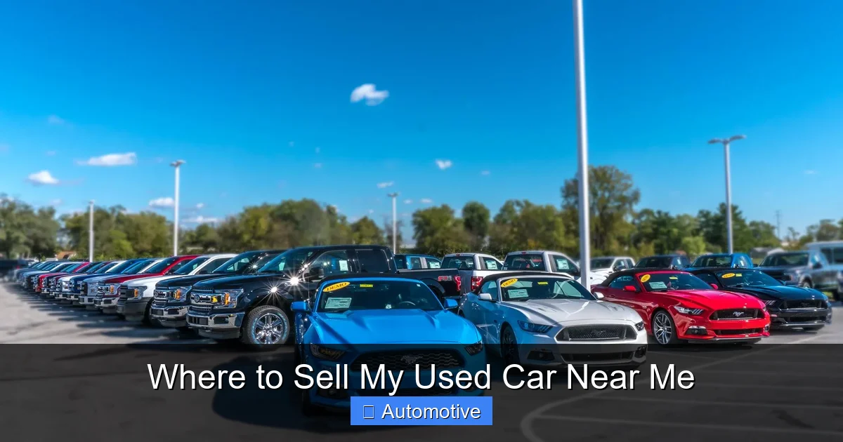 Where to Sell My Used Car Near Me