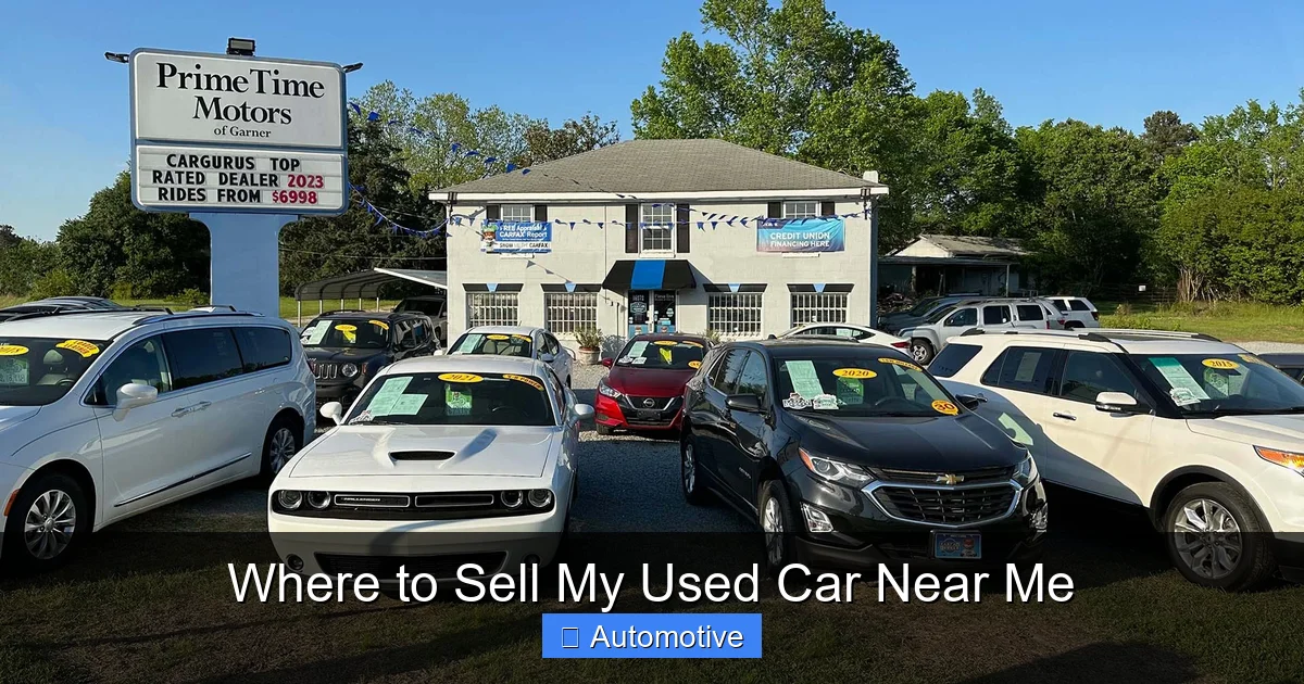 Where to Sell My Used Car Near Me