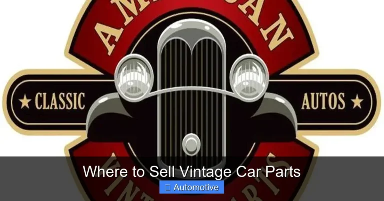 Where to Sell Vintage Car Parts