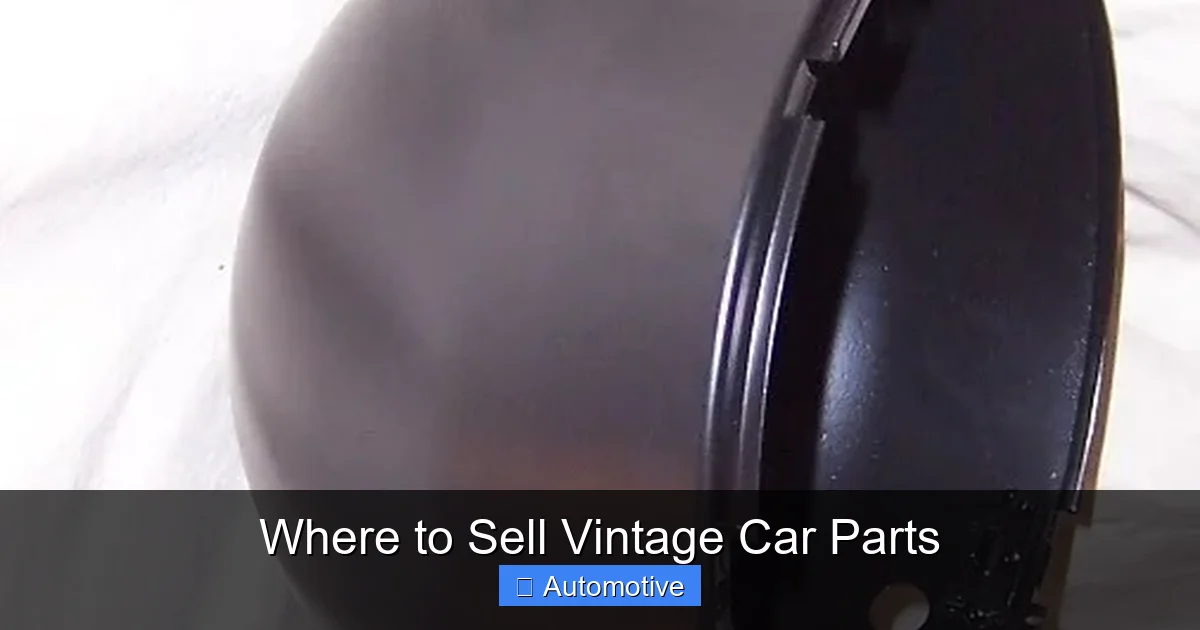 Where to Sell Vintage Car Parts