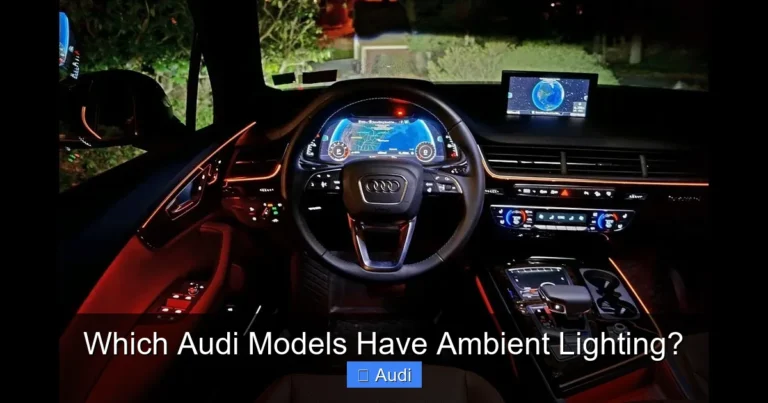 Which Audi Models Have Ambient Lighting?