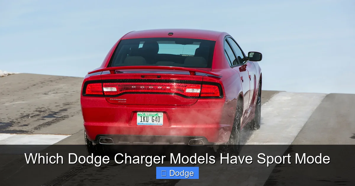 Which Dodge Charger Models Have Sport Mode