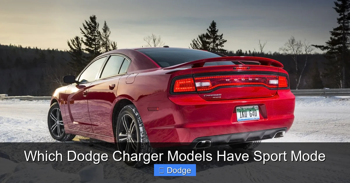 Which Dodge Charger Models Have Sport Mode