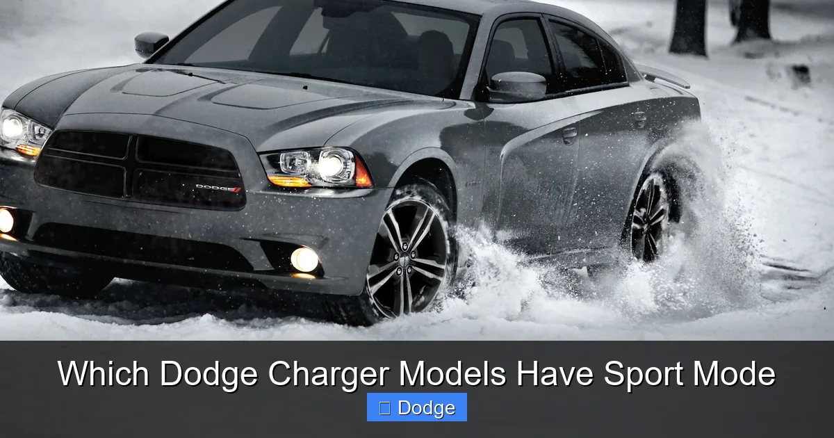 Which Dodge Charger Models Have Sport Mode