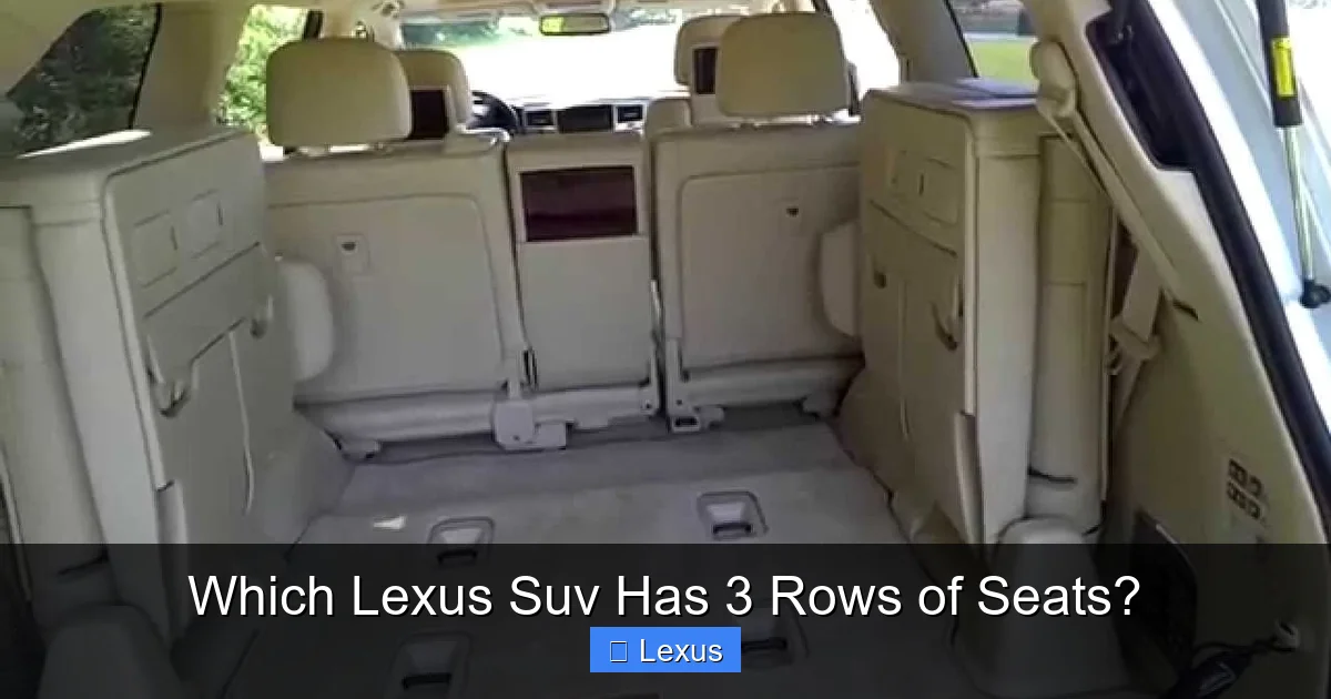 Which Lexus Suv Has 3 Rows of Seats?