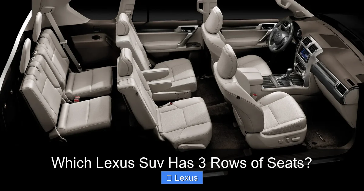 Which Lexus Suv Has 3 Rows of Seats?