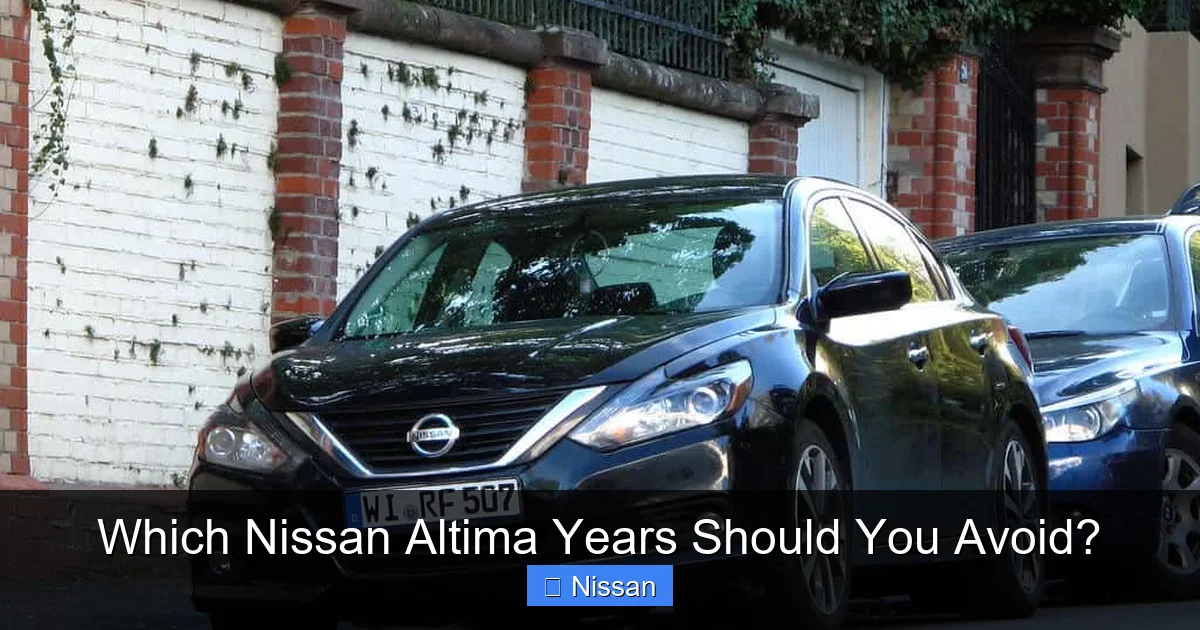 Which Nissan Altima Years Should You Avoid?