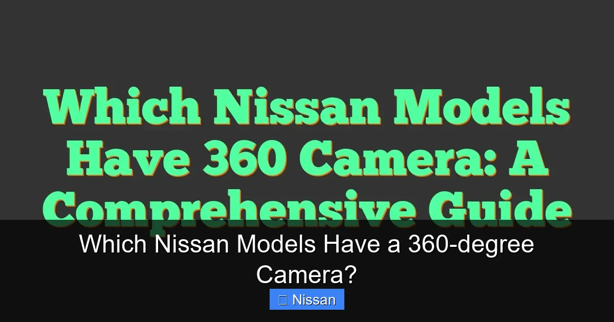 Which Nissan Models Have a 360-degree Camera?