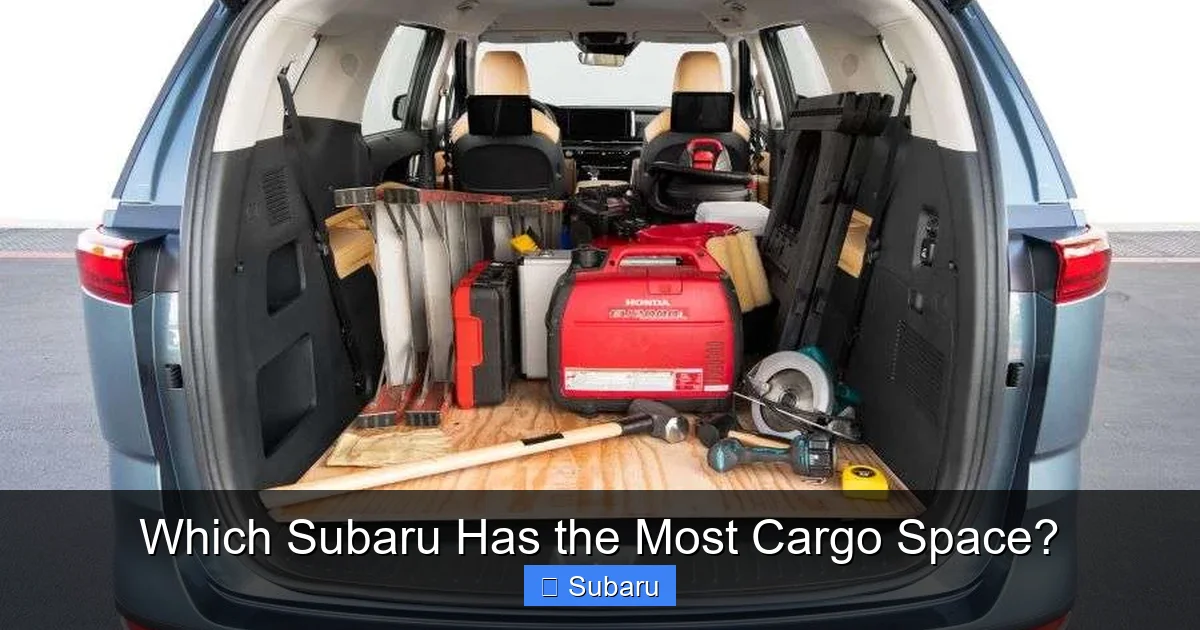 Which Subaru Has the Most Cargo Space?