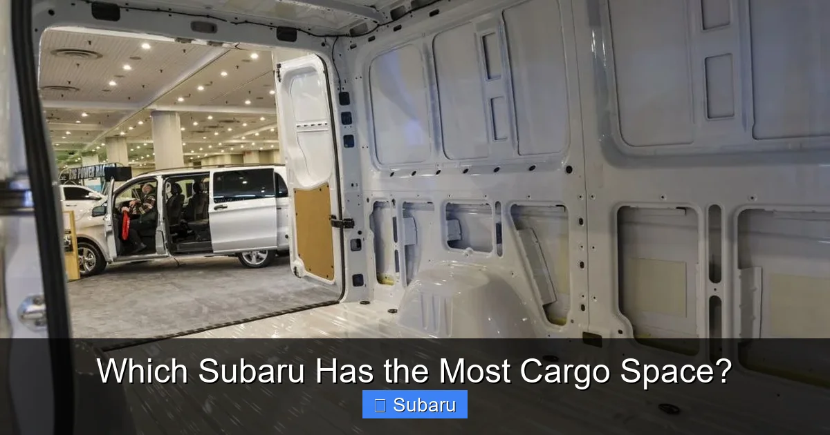 Which Subaru Has the Most Cargo Space?