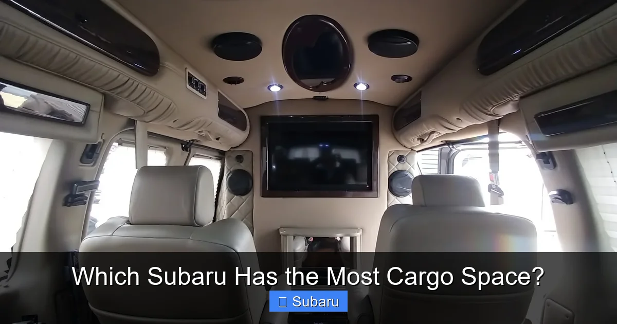 Which Subaru Has the Most Cargo Space?