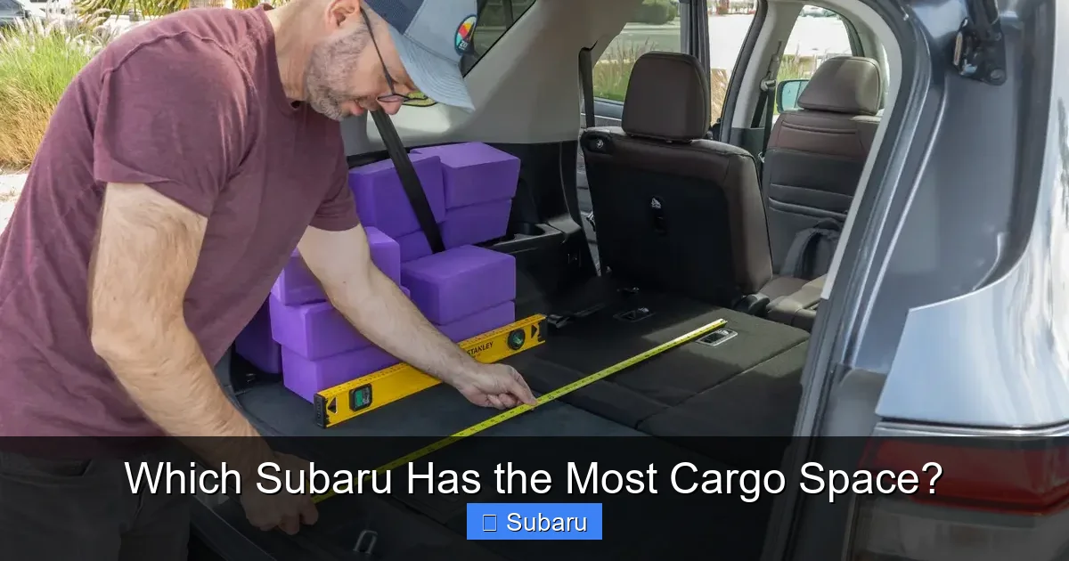 Which Subaru Has the Most Cargo Space?