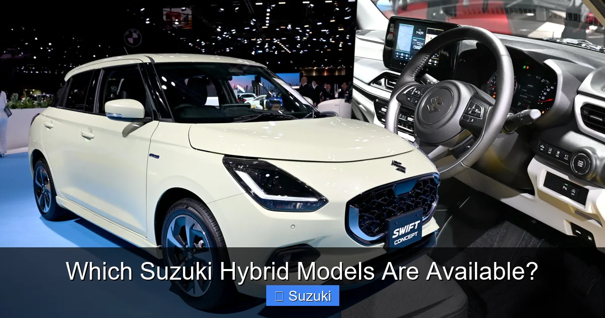 Which Suzuki Hybrid Models Are Available?