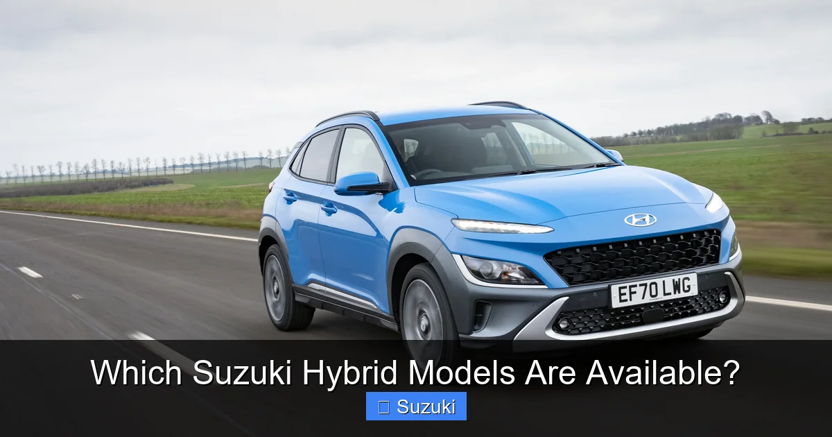 Which Suzuki Hybrid Models Are Available?