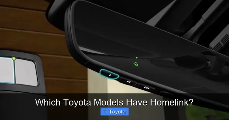 Which Toyota Models Have Homelink?