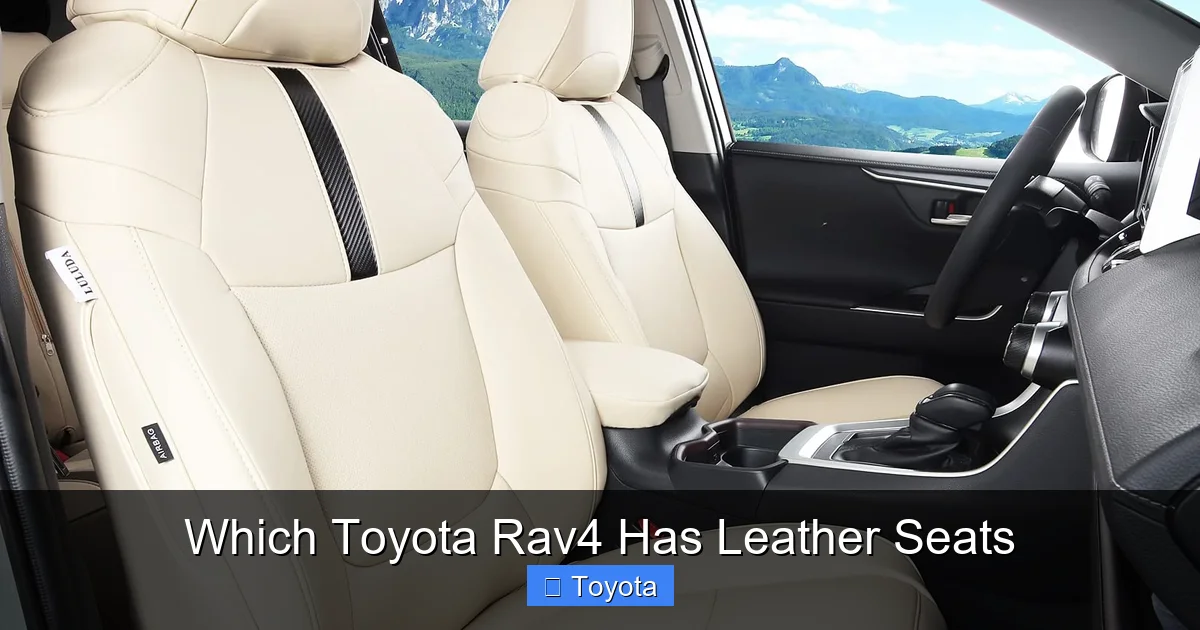 Which Toyota Rav4 Has Leather Seats