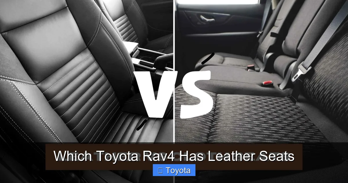 Which Toyota Rav4 Has Leather Seats