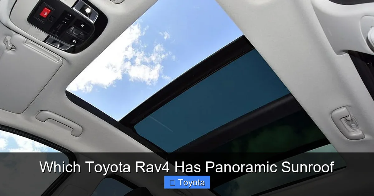 Which Toyota Rav4 Has Panoramic Sunroof