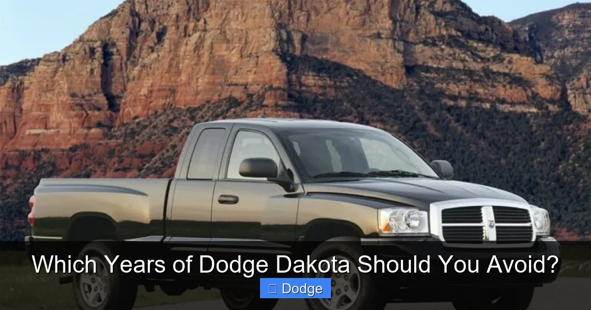 Which Years of Dodge Dakota Should You Avoid?