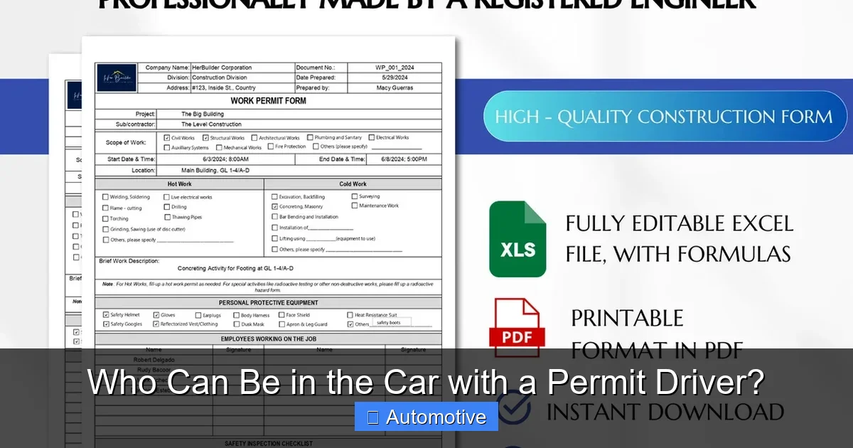 Who Can Be in the Car with a Permit Driver?