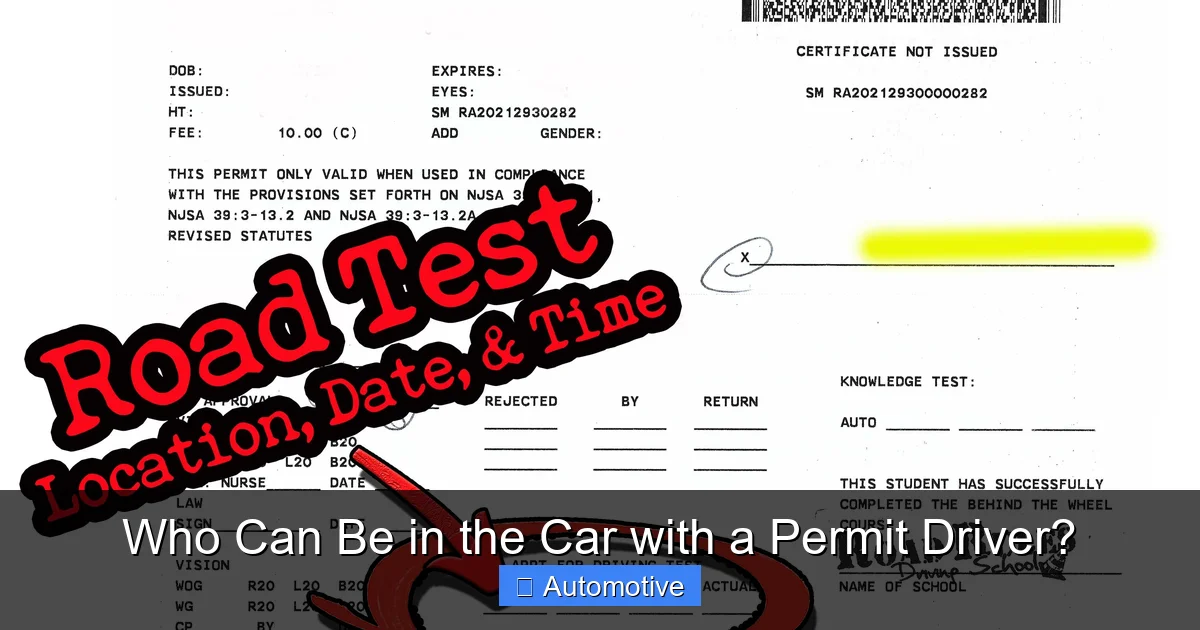 Who Can Be in the Car with a Permit Driver?