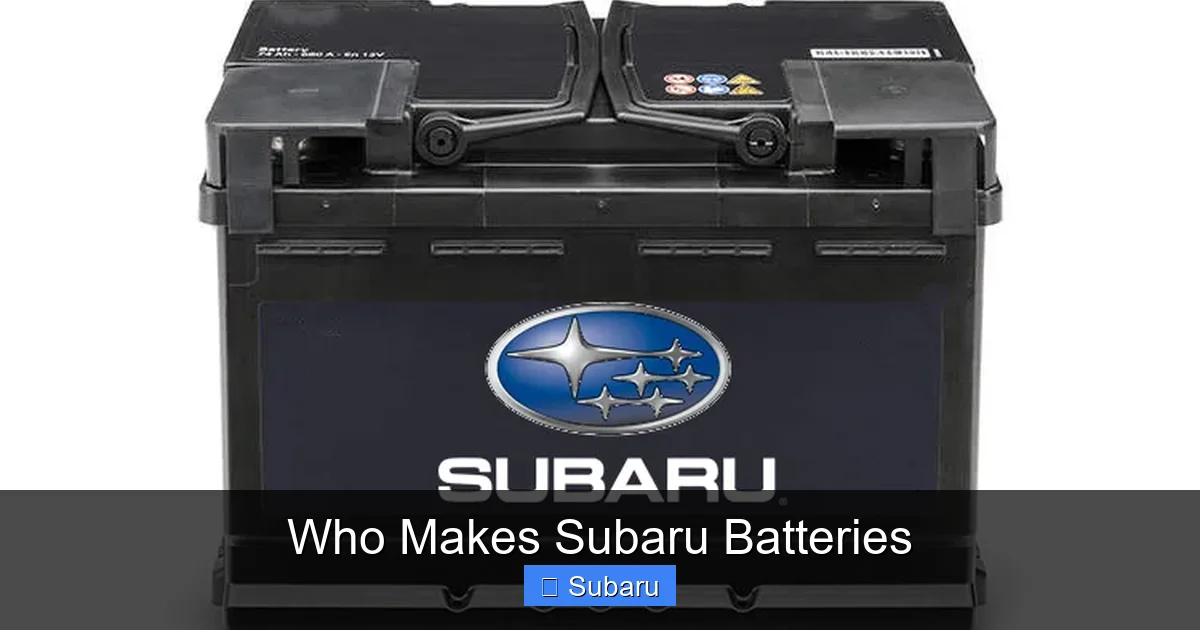 Who Makes Subaru Batteries